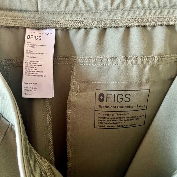 Figs Axim Cargo Scrub Pants Men’s Moss XL Short - Picture 7 of 8
